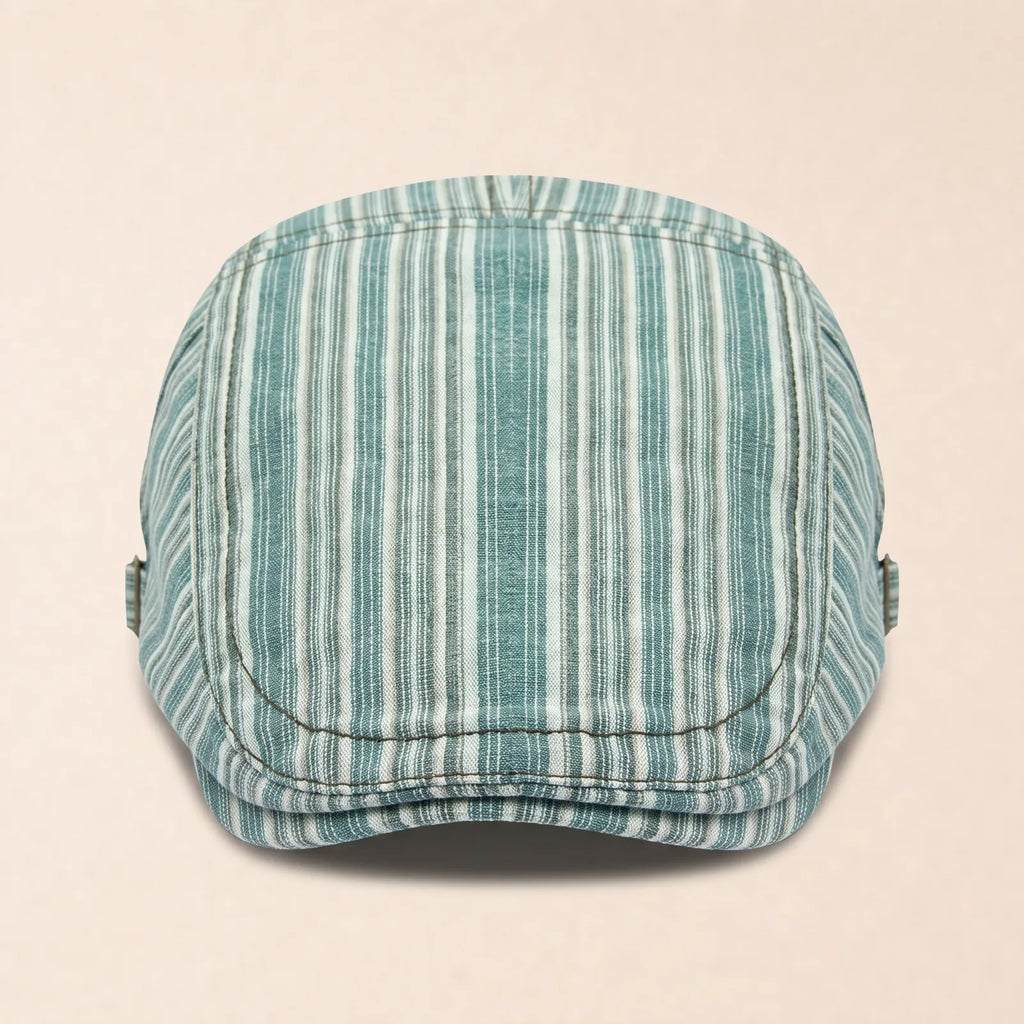 Casquette Gavroche Rayée — coloris vert