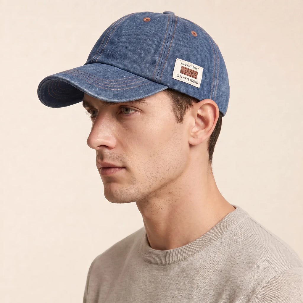 Casquette Jean Vintage, porté