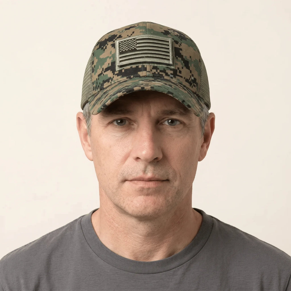 Casquette Militaire Brodée, porté