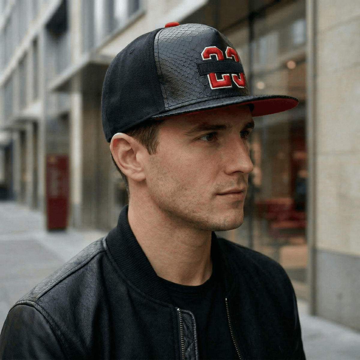 Casquette Plate Cuir Hip-Hop