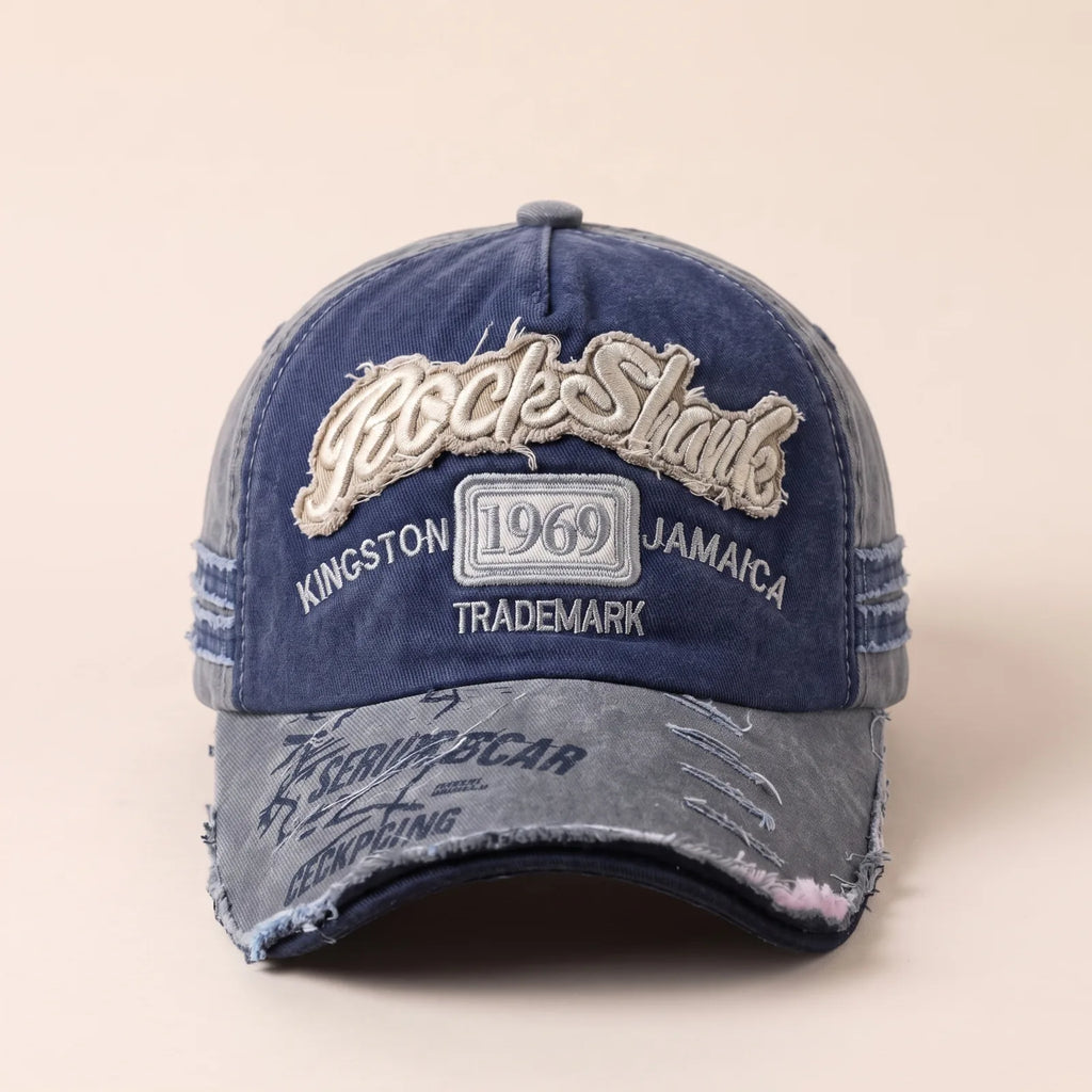 Casquette Rétro en Coton — coloris bleu