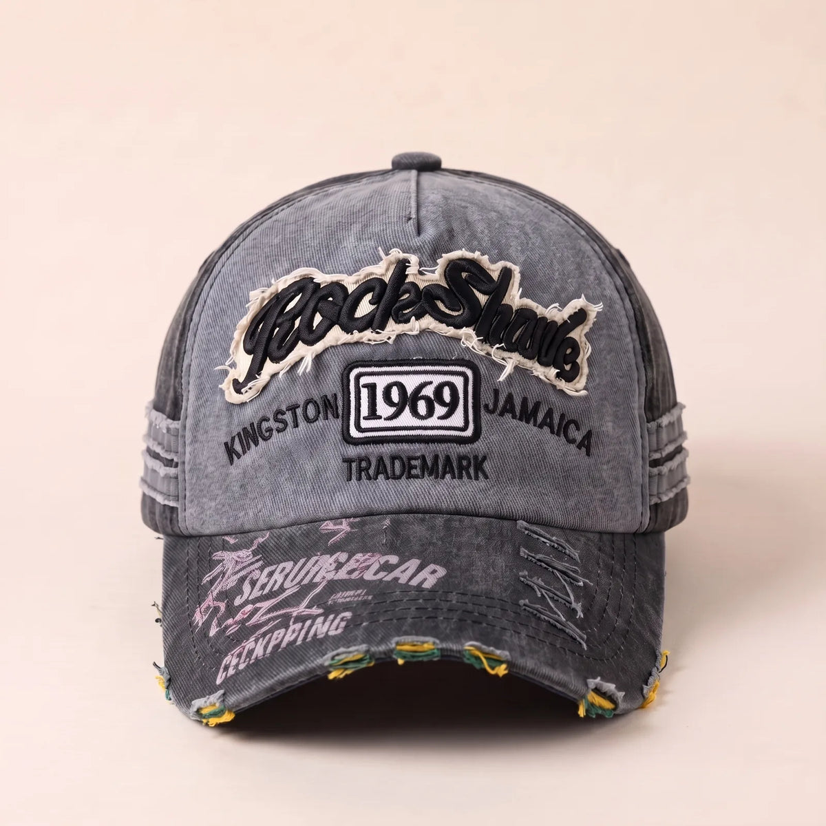 Casquette Rétro en Coton — coloris gris