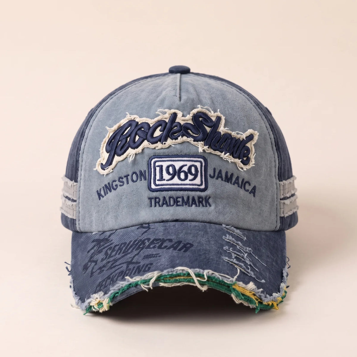 Casquette Rétro en Coton — coloris bleu