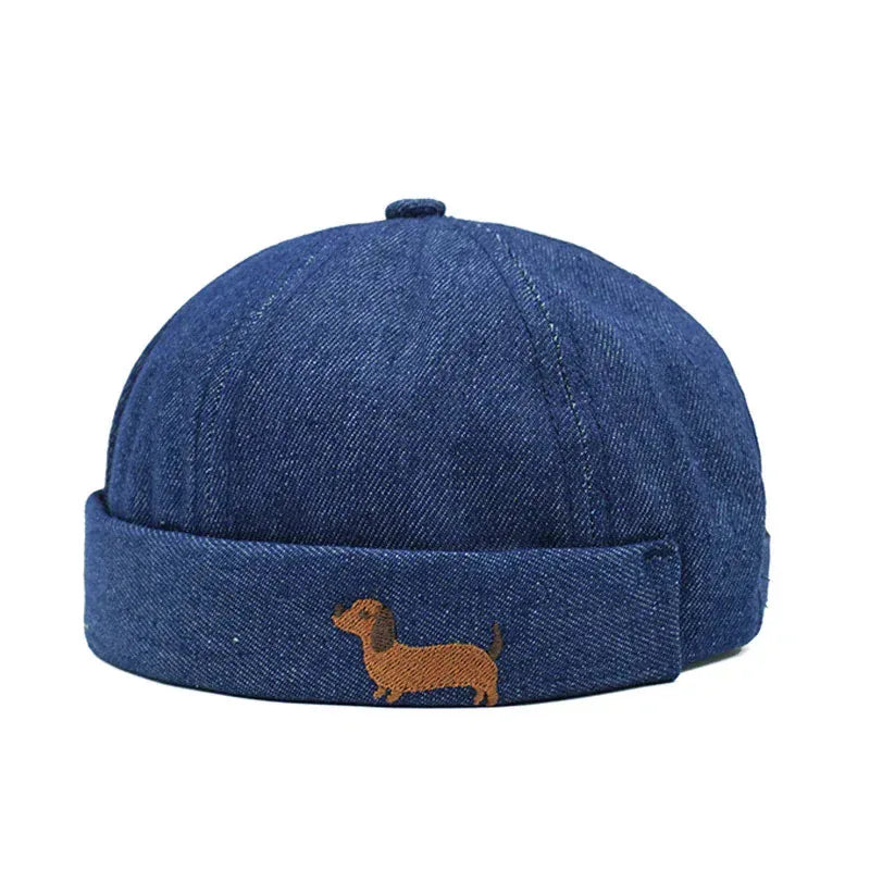 Casquette Sans Visière Brodée — coloris bleu marine
