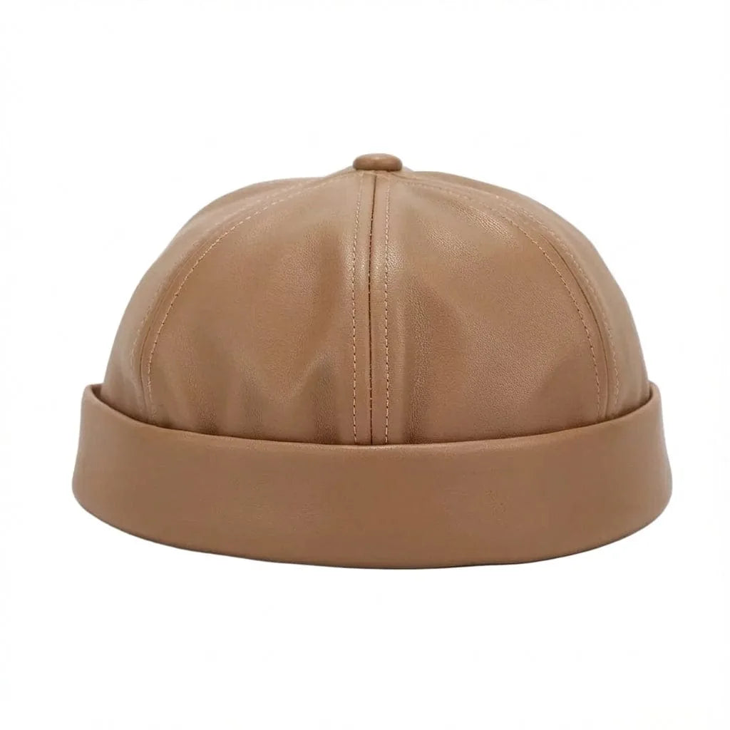 Casquette Sans Visière Cuir — coloris kaki