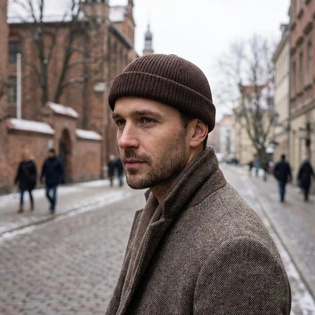 Casquette Sans Visière Hiver, porté