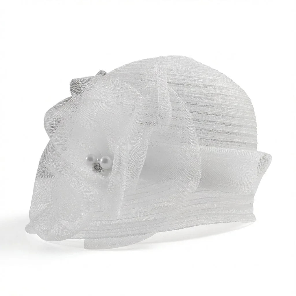 Chapeau Bibi Années 40 — coloris blanc