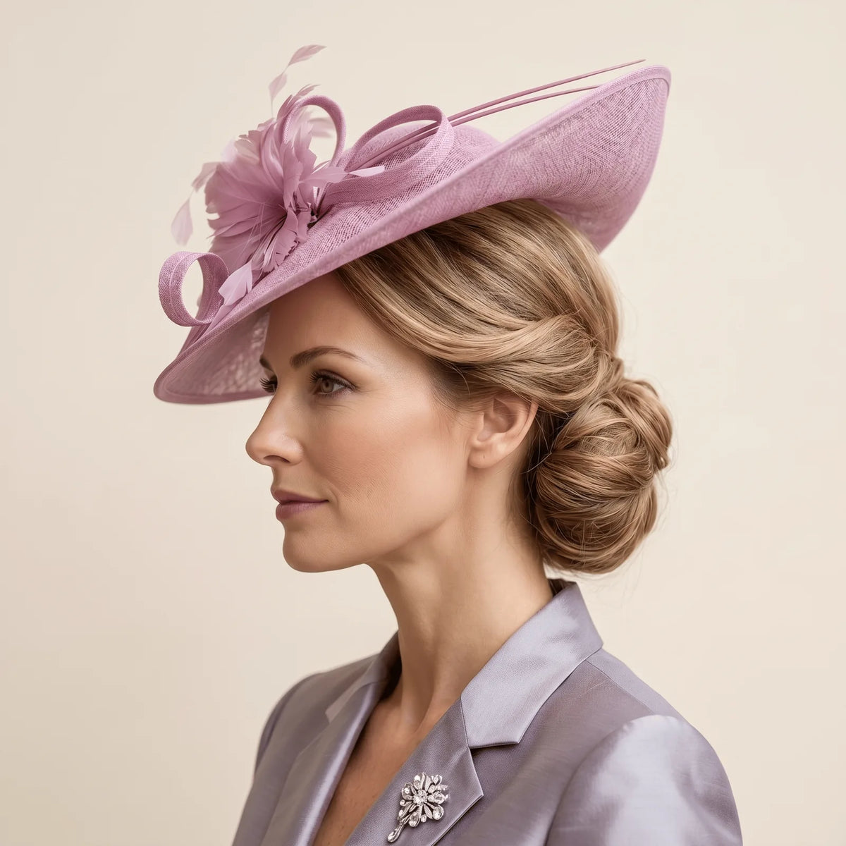 Chapeau Bibi Années 50, vue de trois-quarts