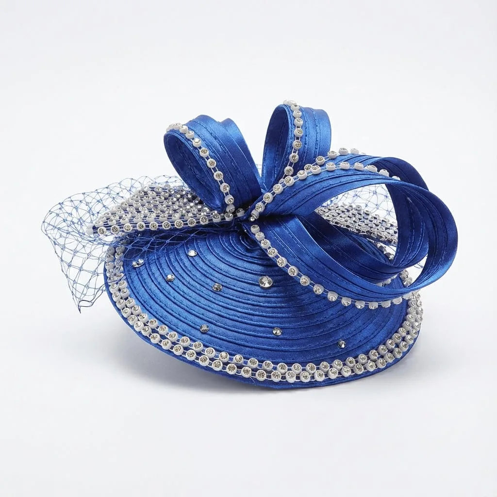 Chapeau Bibi Ceremonie — coloris bleu