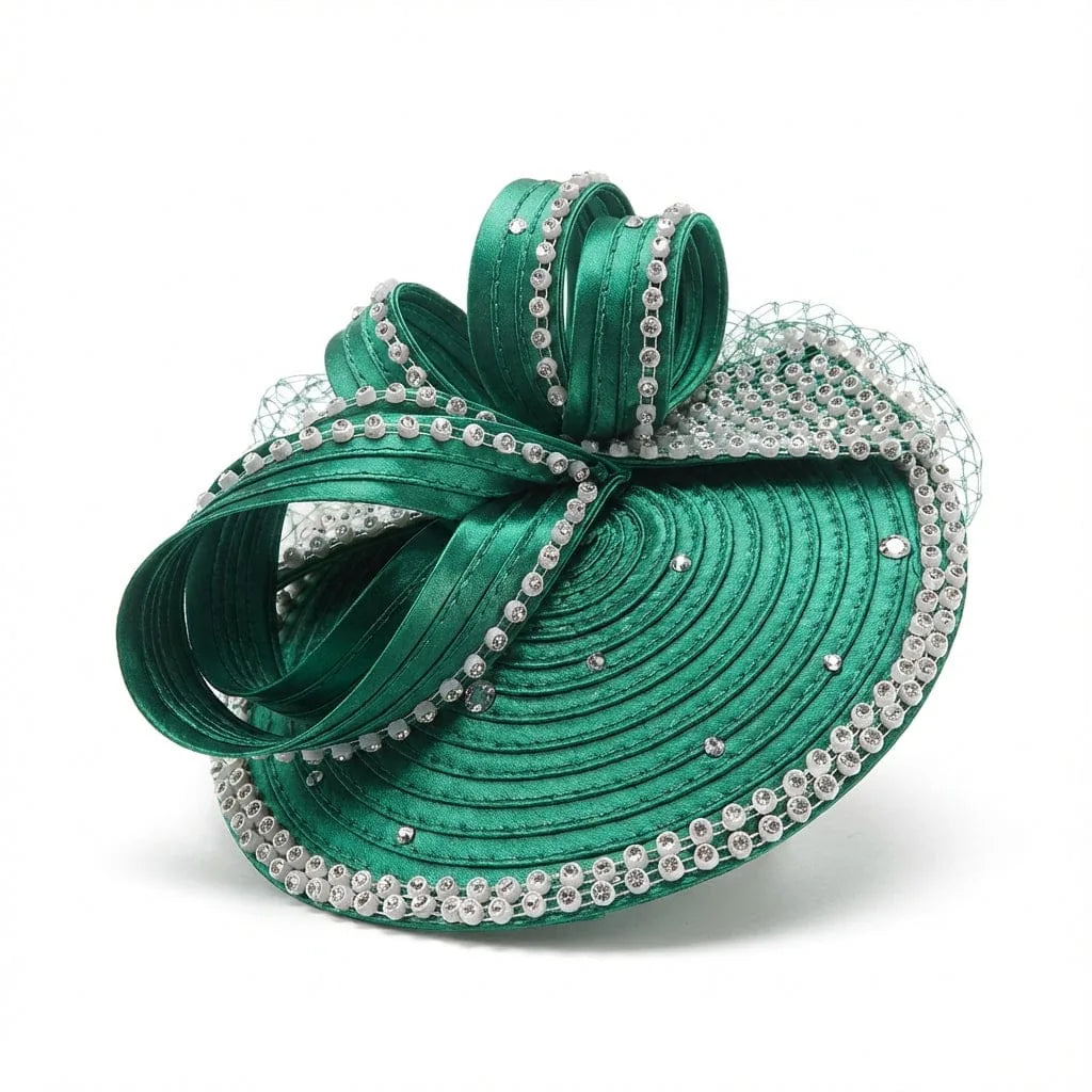 Chapeau Bibi Ceremonie — coloris vert
