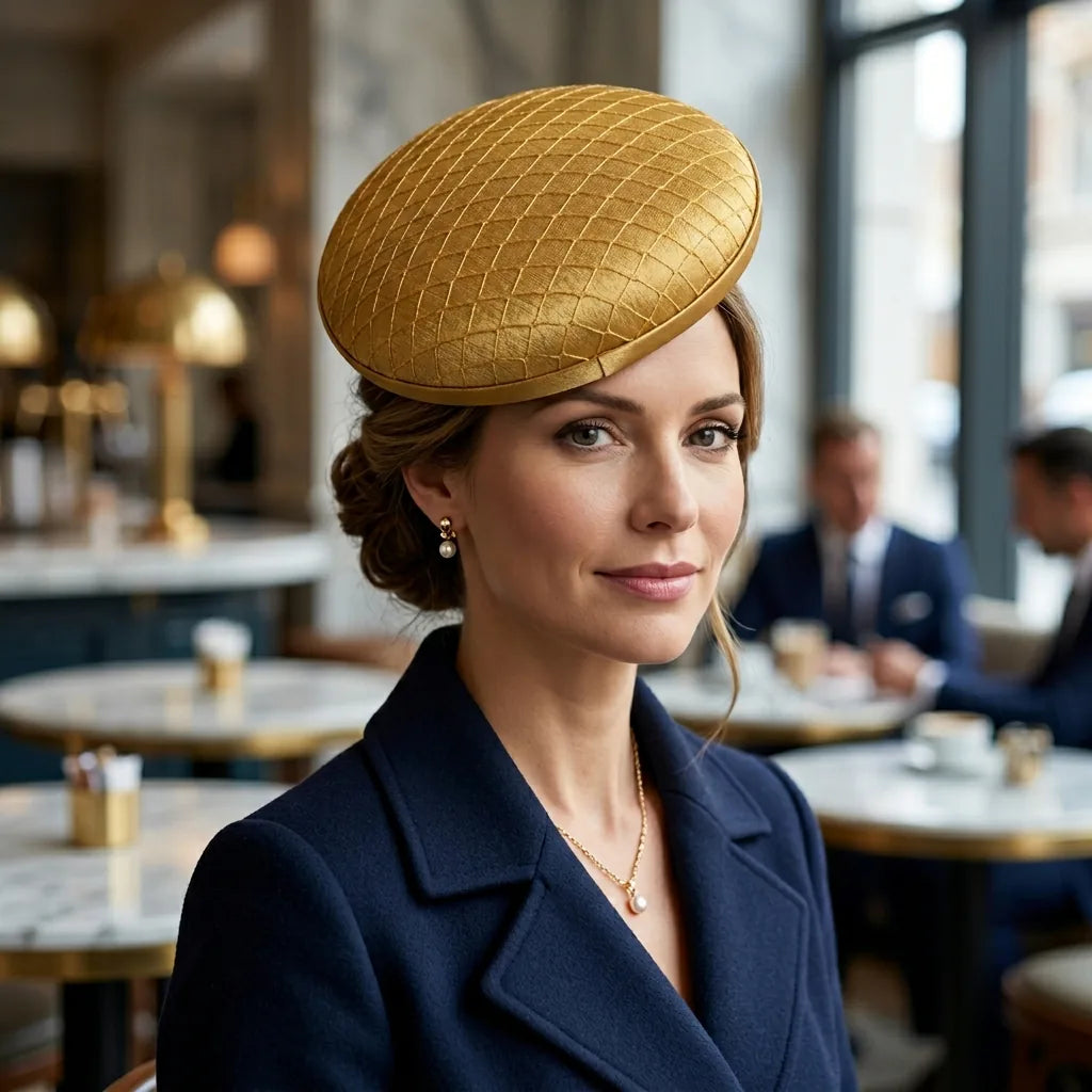 Chapeau Bibi Cérémonie Vintage, porté