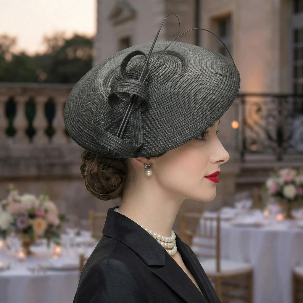 Chapeau Bibi Femme Cérémonie, vue de trois-quarts