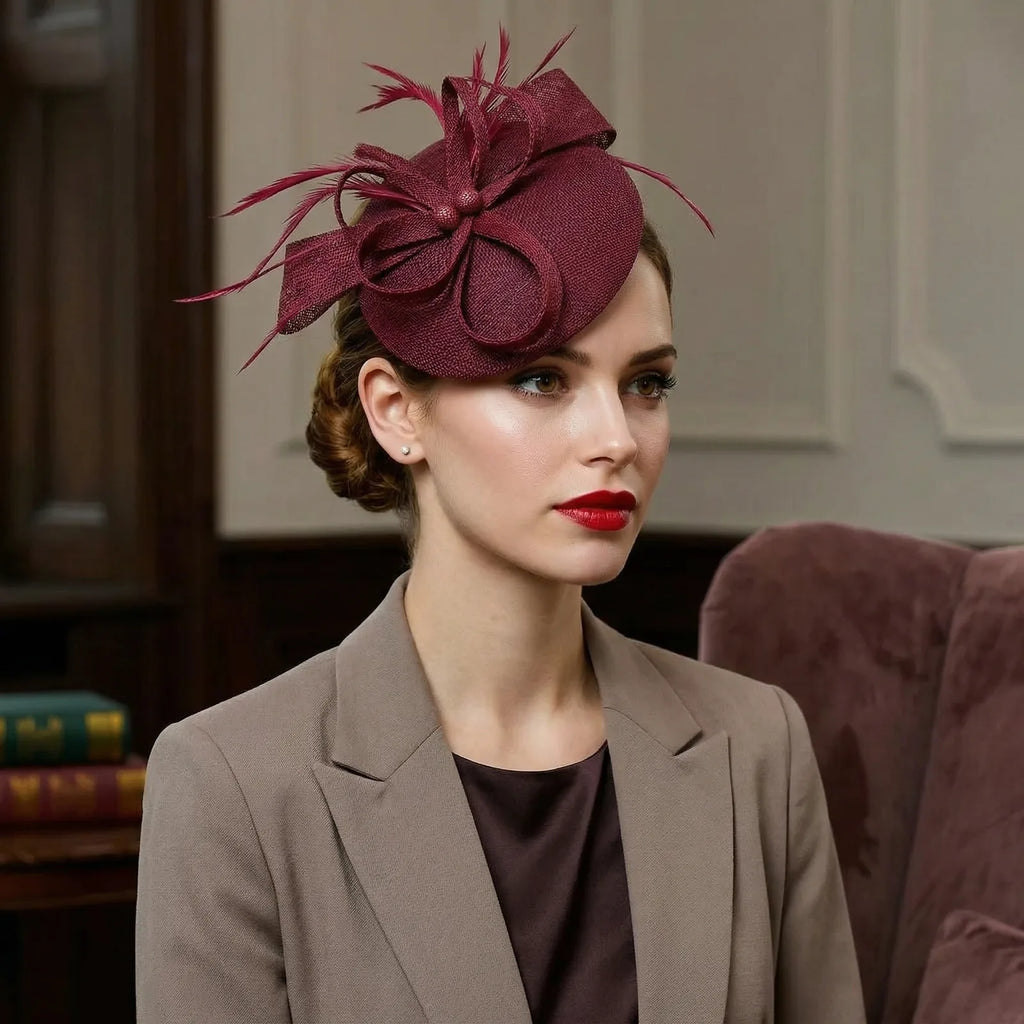 Chapeau Bibi Invité Mariage, porté