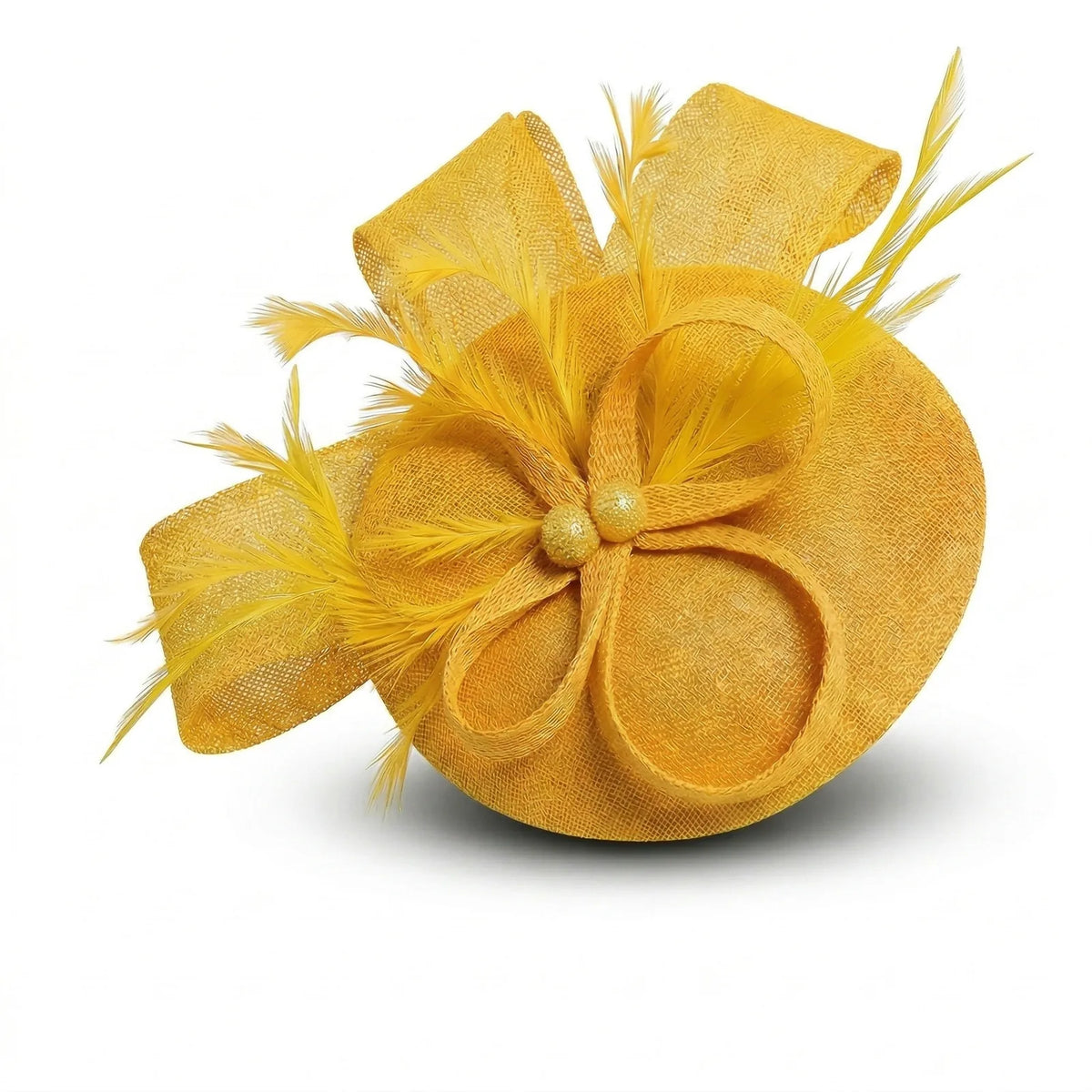 Chapeau Bibi Invité Mariage — coloris jaune
