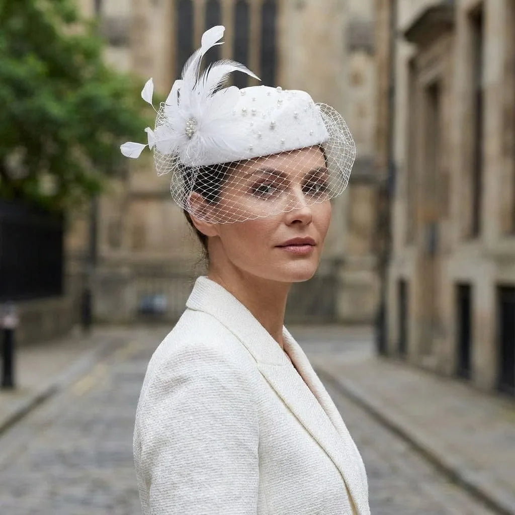 Chapeau Bibi Mariage, porté