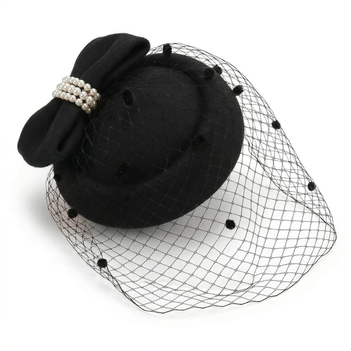 Chapeau Bibi Mariage Femme — coloris noir