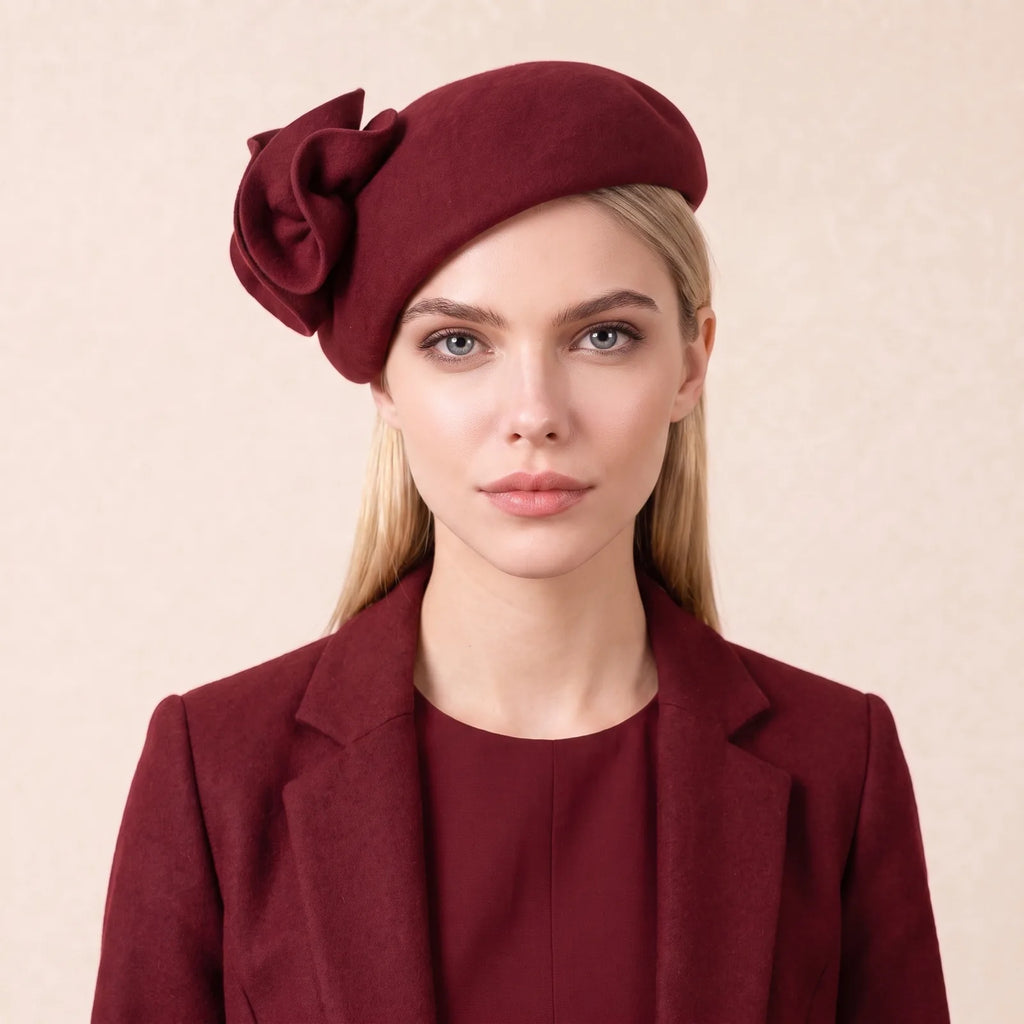 Chapeau Bibi Mariage Vintage, porté