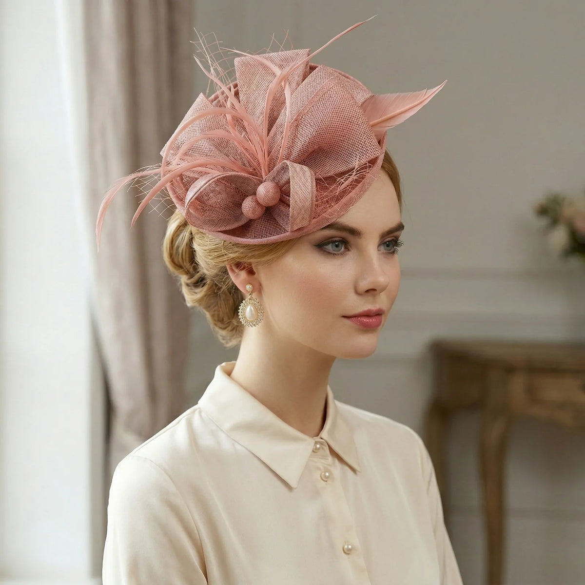 Chapeau Bibi Plume, porté