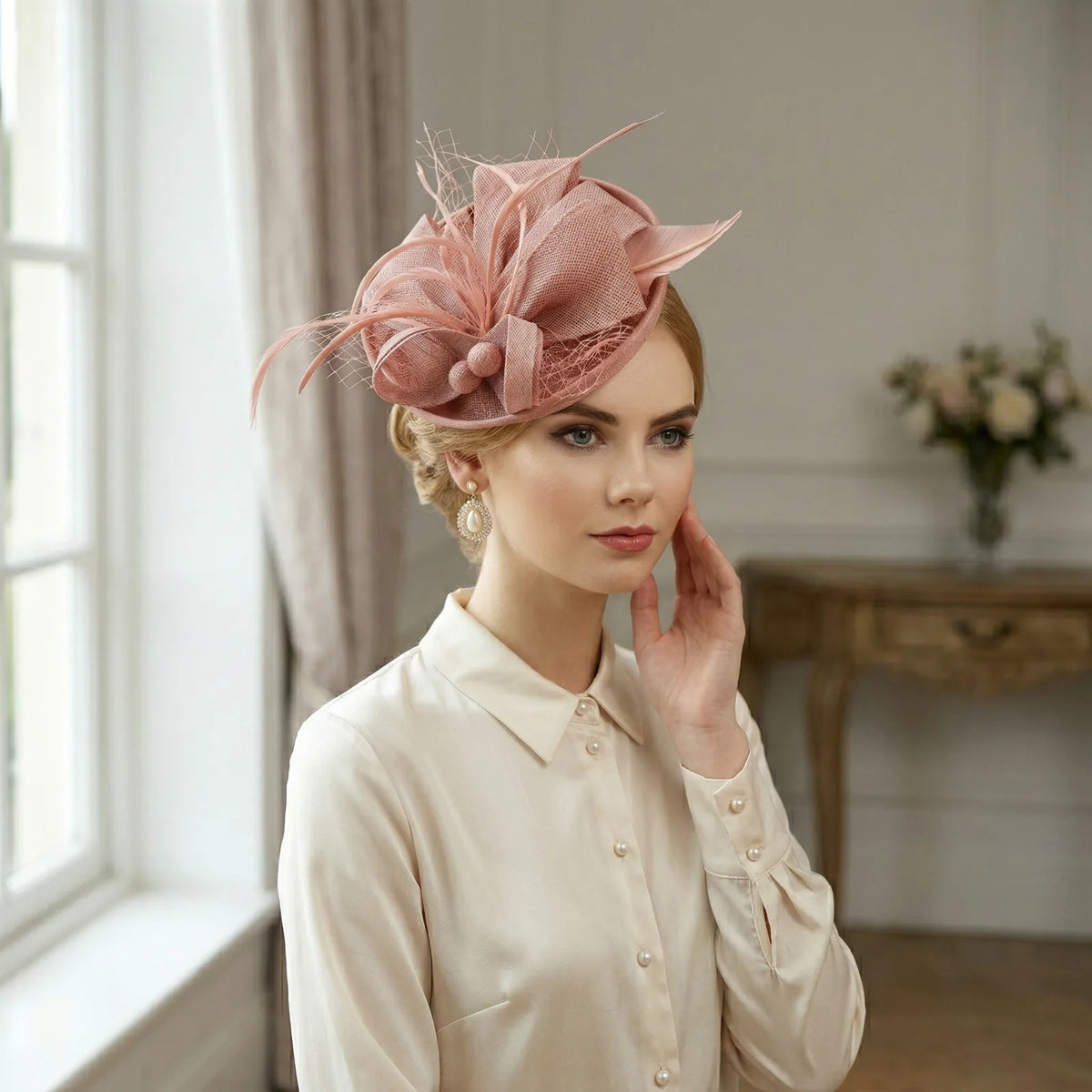 Chapeau Bibi Plume, vue de trois-quarts