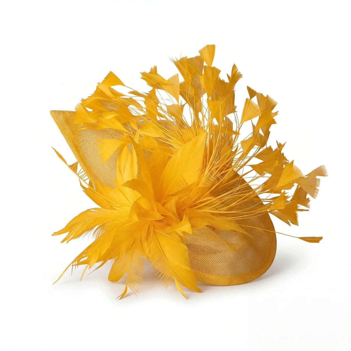 Chapeau Bibi Plumes Femme — coloris jaune
