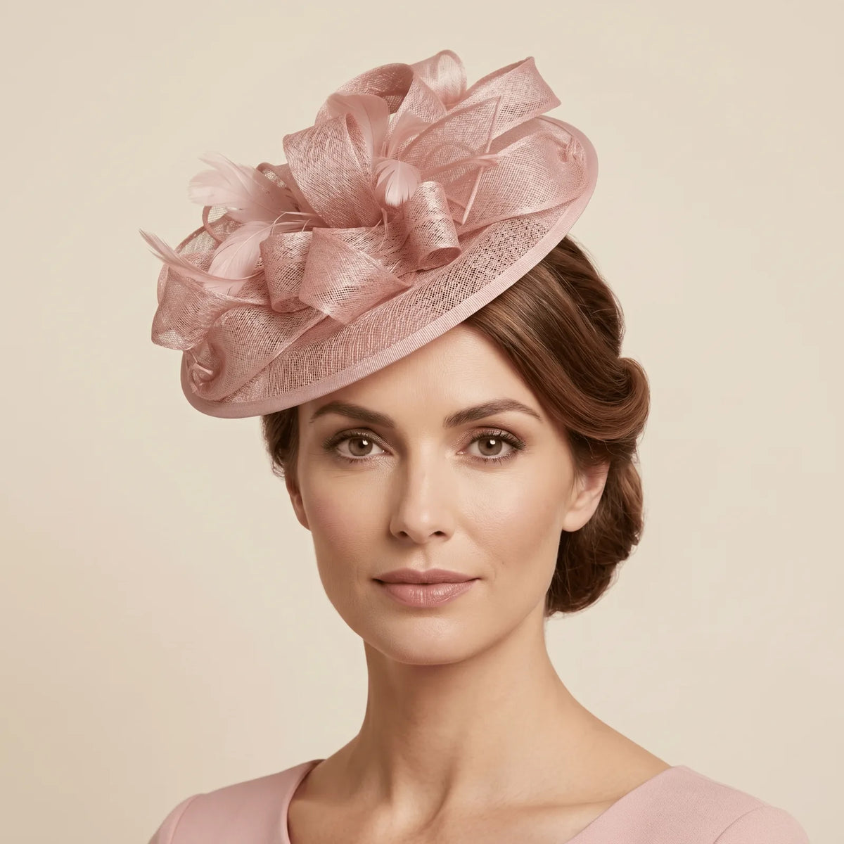 Chapeau Bibi Sinamay, porté