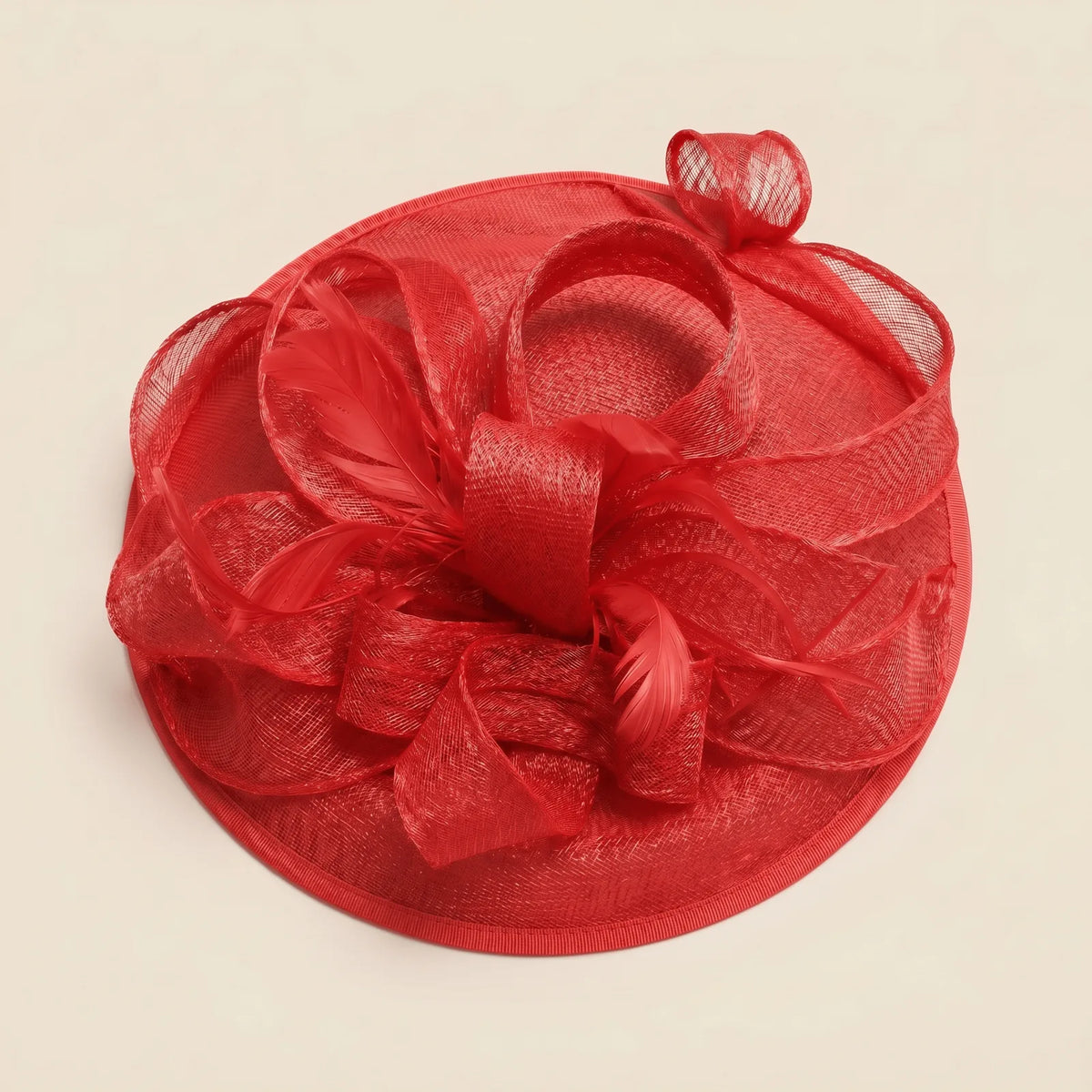 Chapeau Bibi Sinamay — coloris rouge