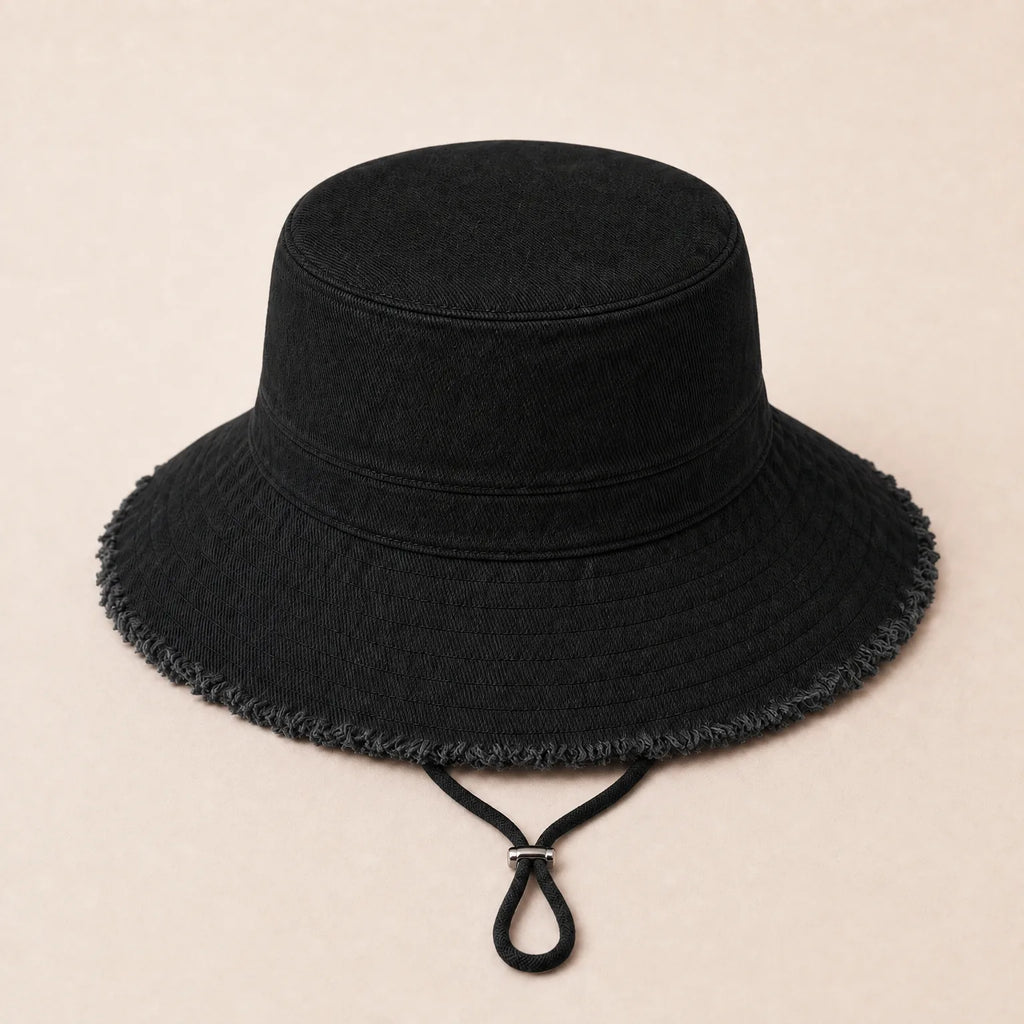 Chapeau Bob Cordon de Serrage — coloris noir