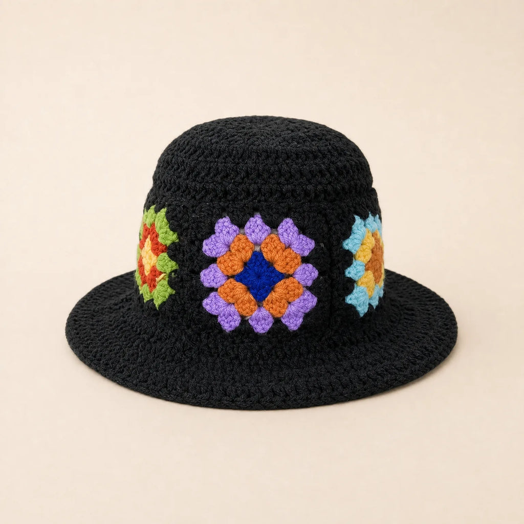 Chapeau Bob en Crochet — coloris noir