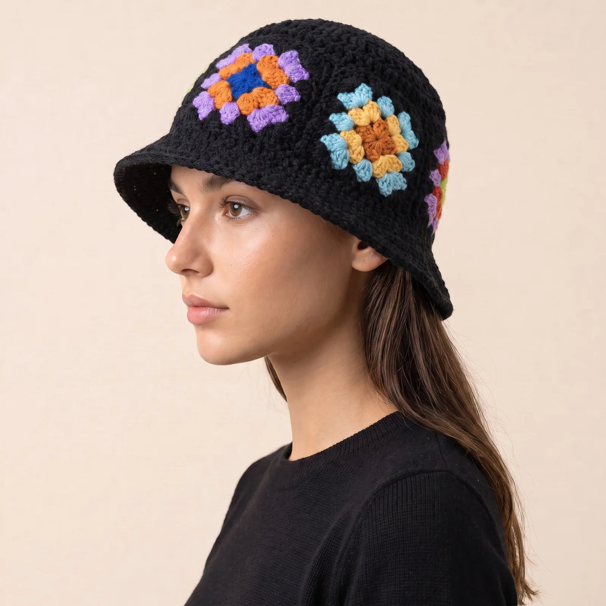Chapeau Bob en Crochet, vue de trois-quarts