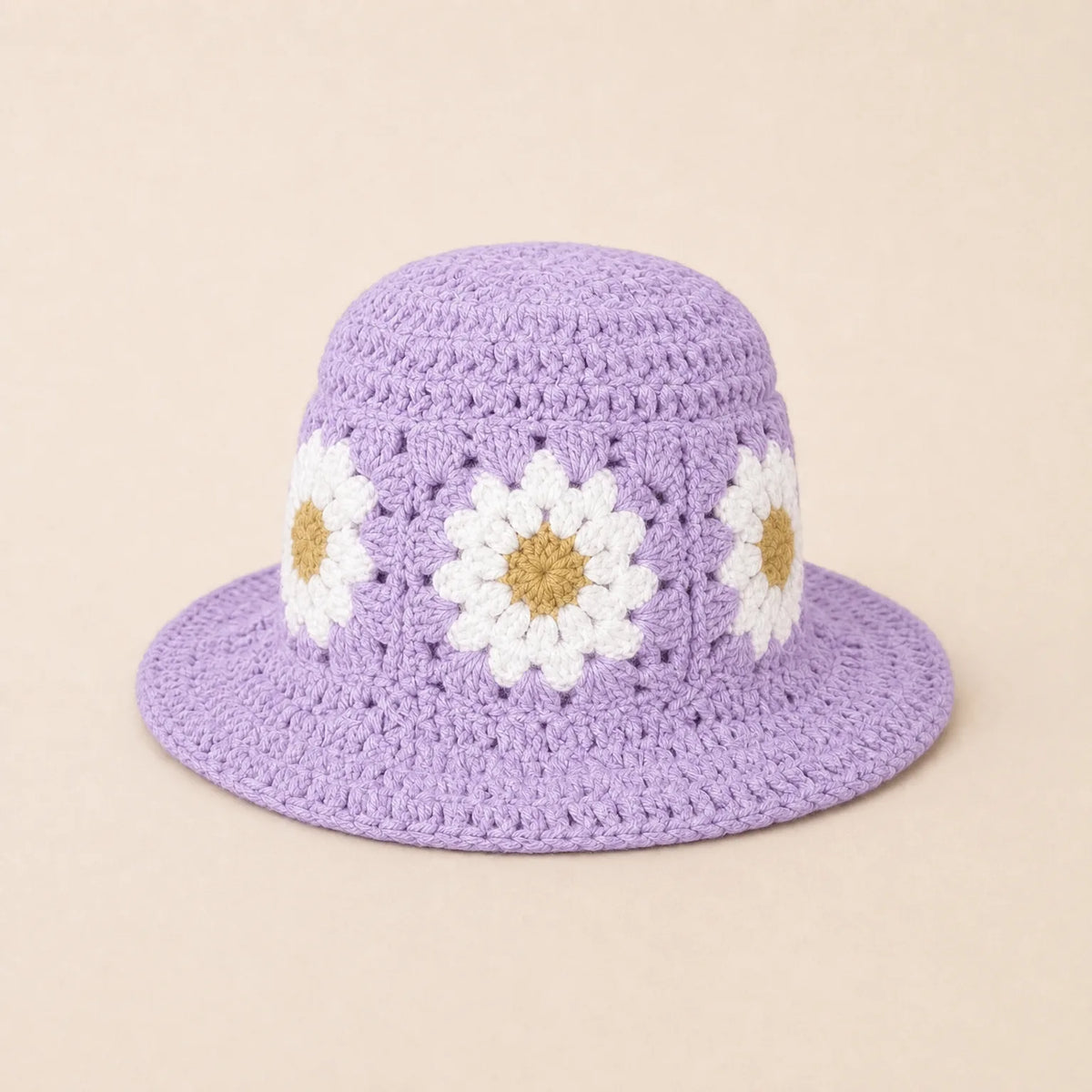 Chapeau Bob en Crochet — coloris violet