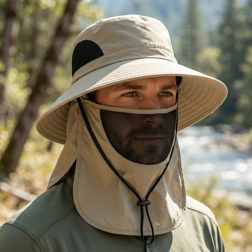 Chapeau Bob Protection Nuque, porté
