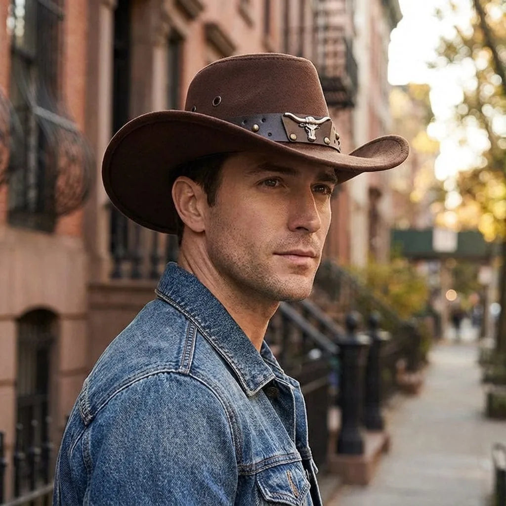 Chapeau Cowboy Americain, porté
