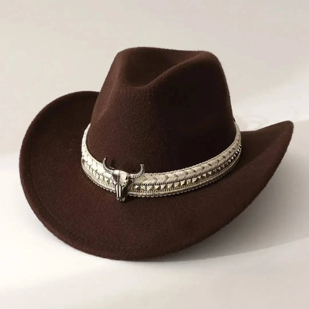 Chapeau Cowboy Bord Roulé, de dos