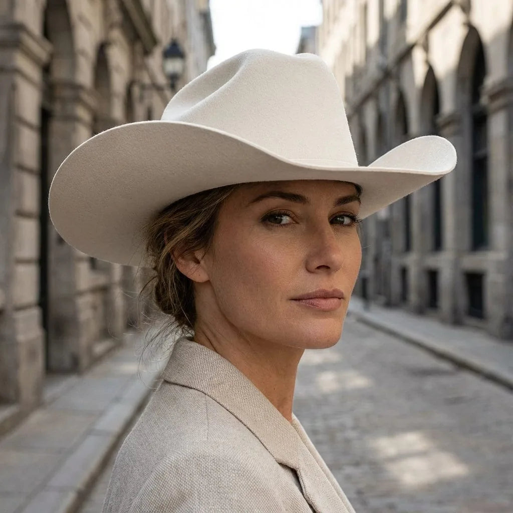 Chapeau Cowboy Élégant, porté