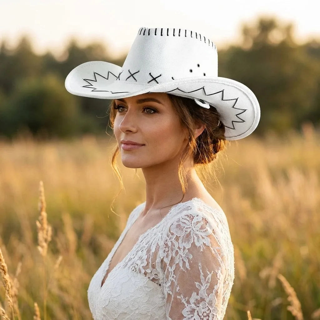 Chapeau Cowboy Mariage, porté