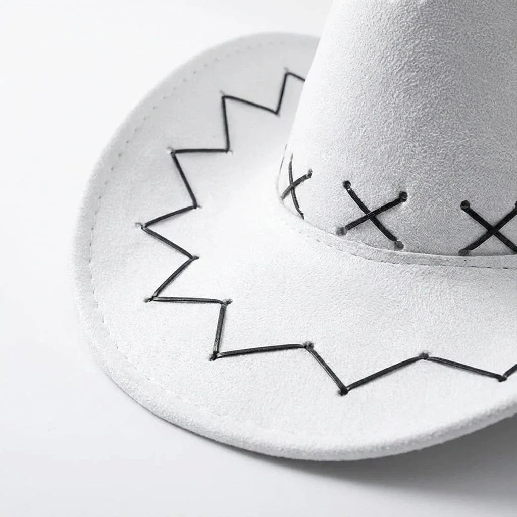 Chapeau Cowboy Mariage, vue de trois-quarts