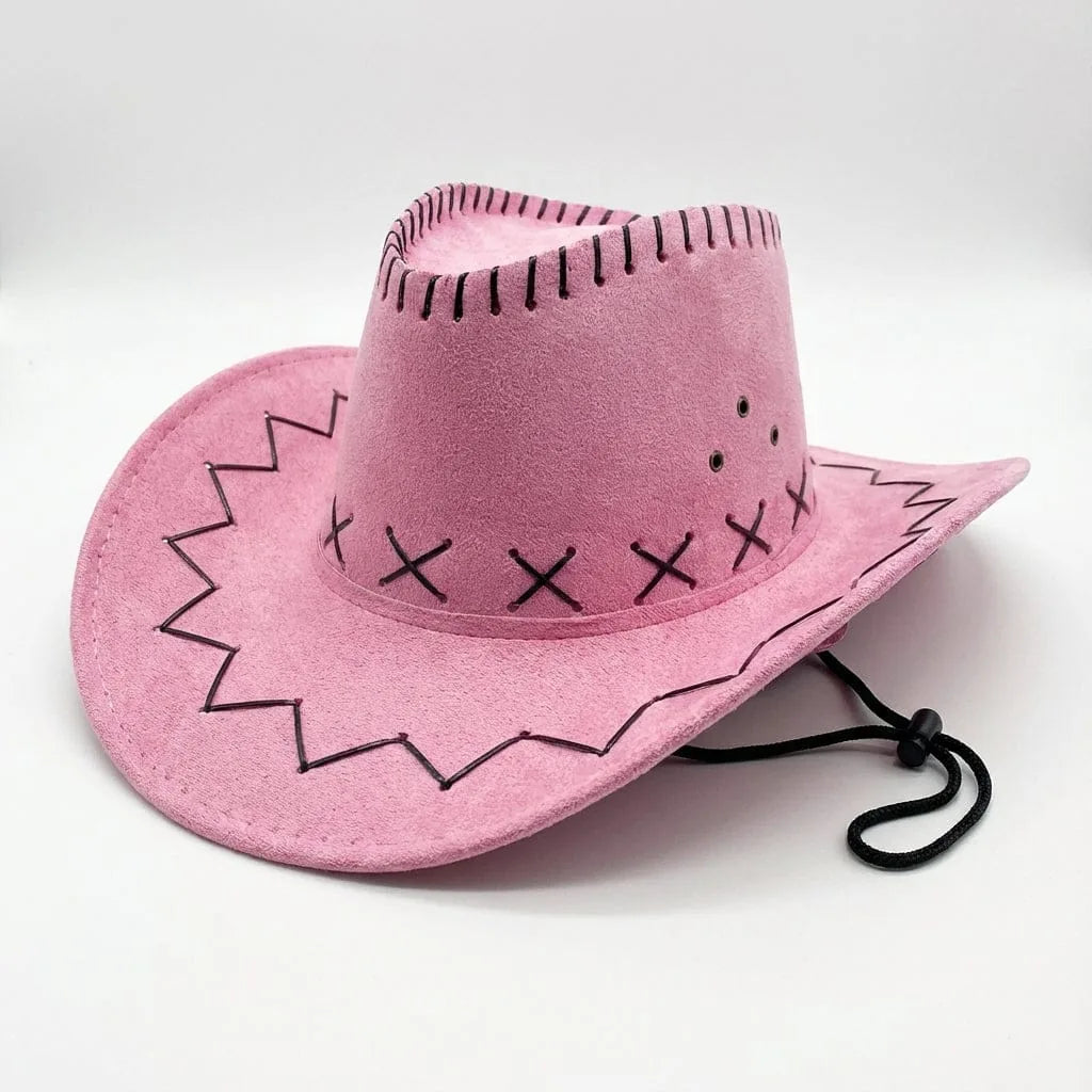 Chapeau Cowboy Mariage — coloris rose