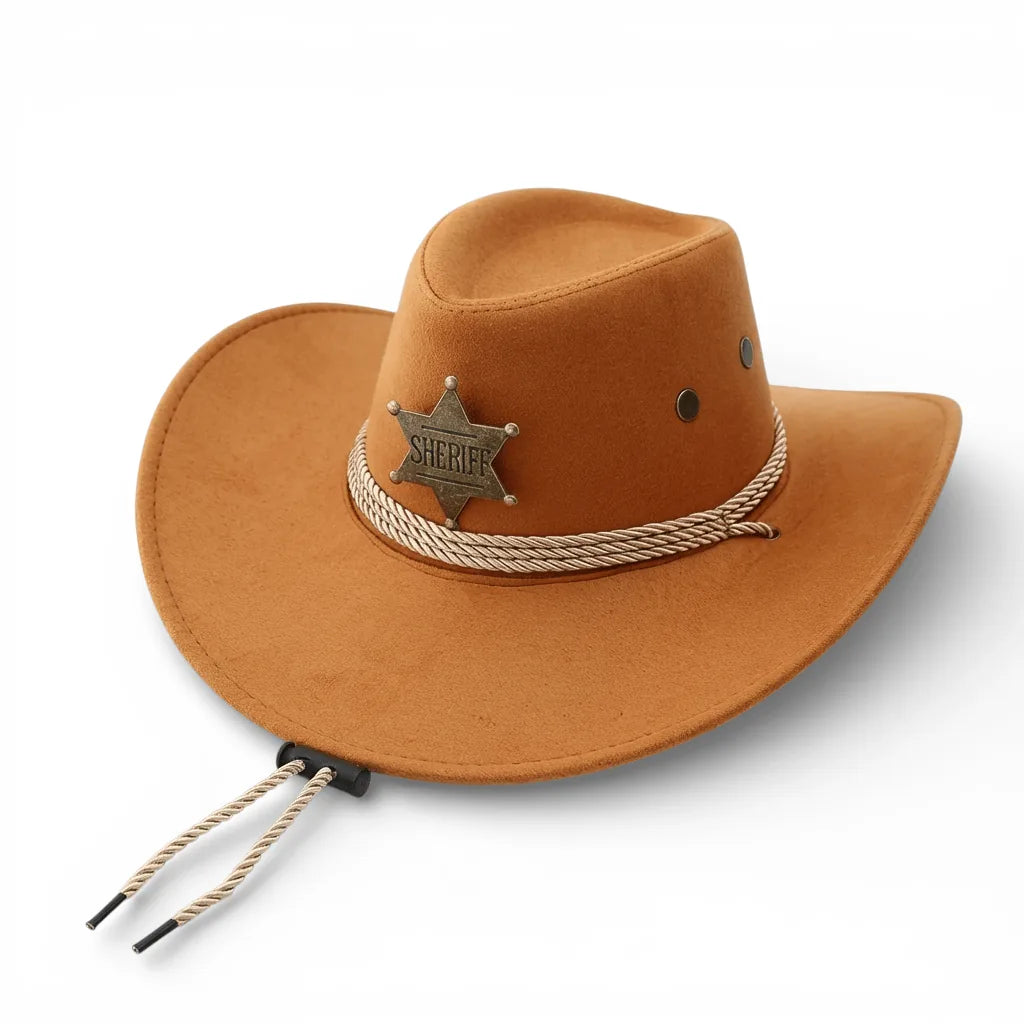 Chapeau Cowboy Shérif — coloris orange