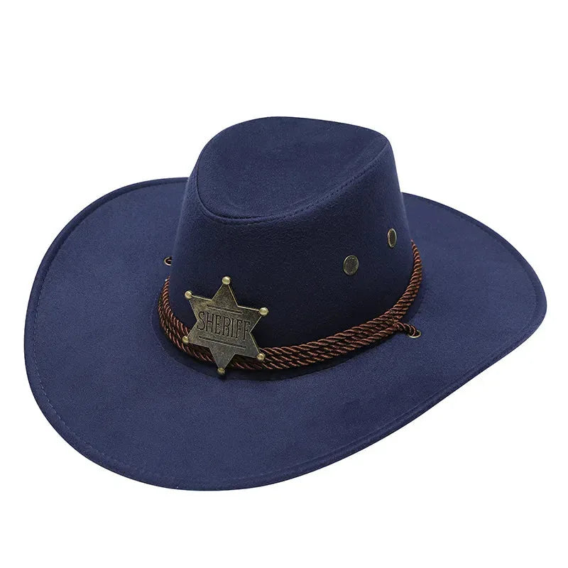 Chapeau Cowboy Shérif — coloris bleu marine