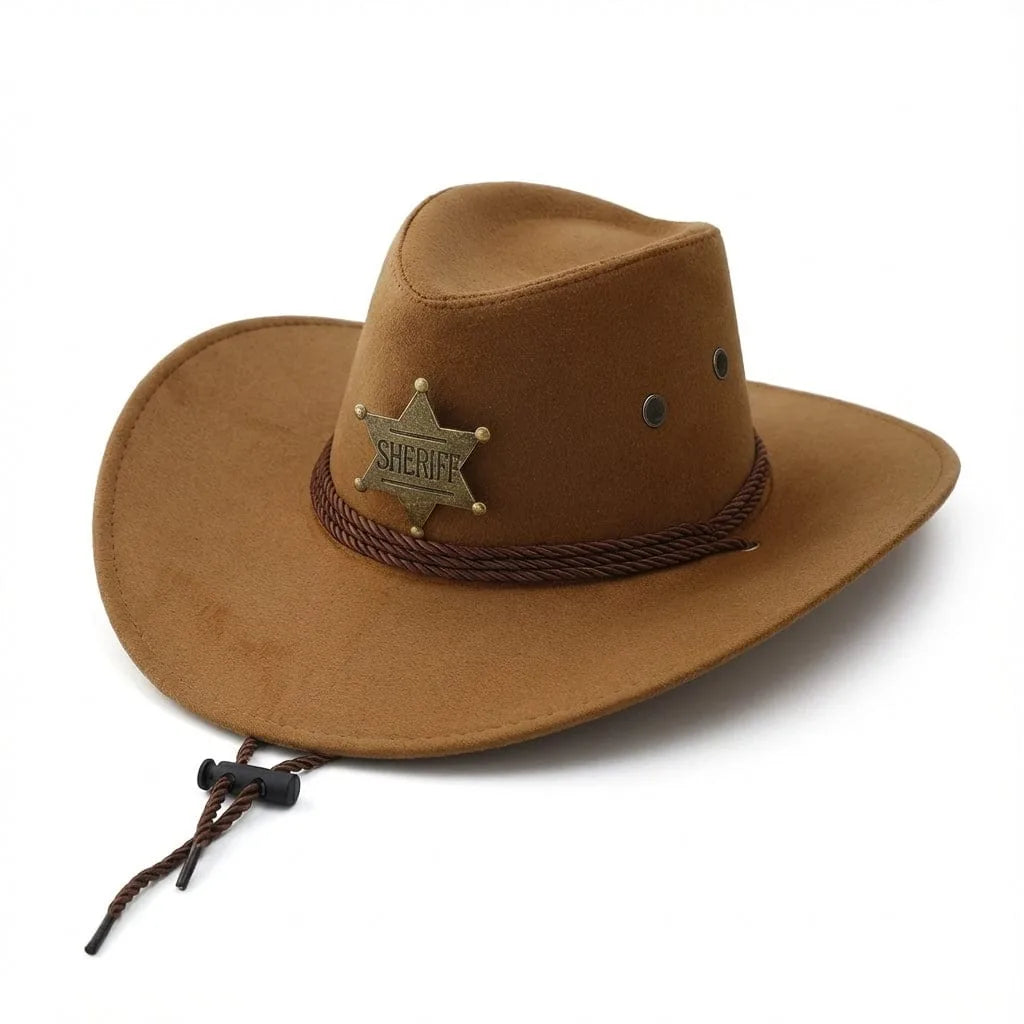 Chapeau Cowboy Shérif — coloris kaki