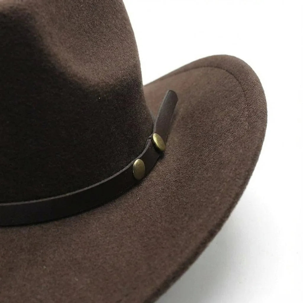 Chapeau Cowboy Simple, vue de trois-quarts