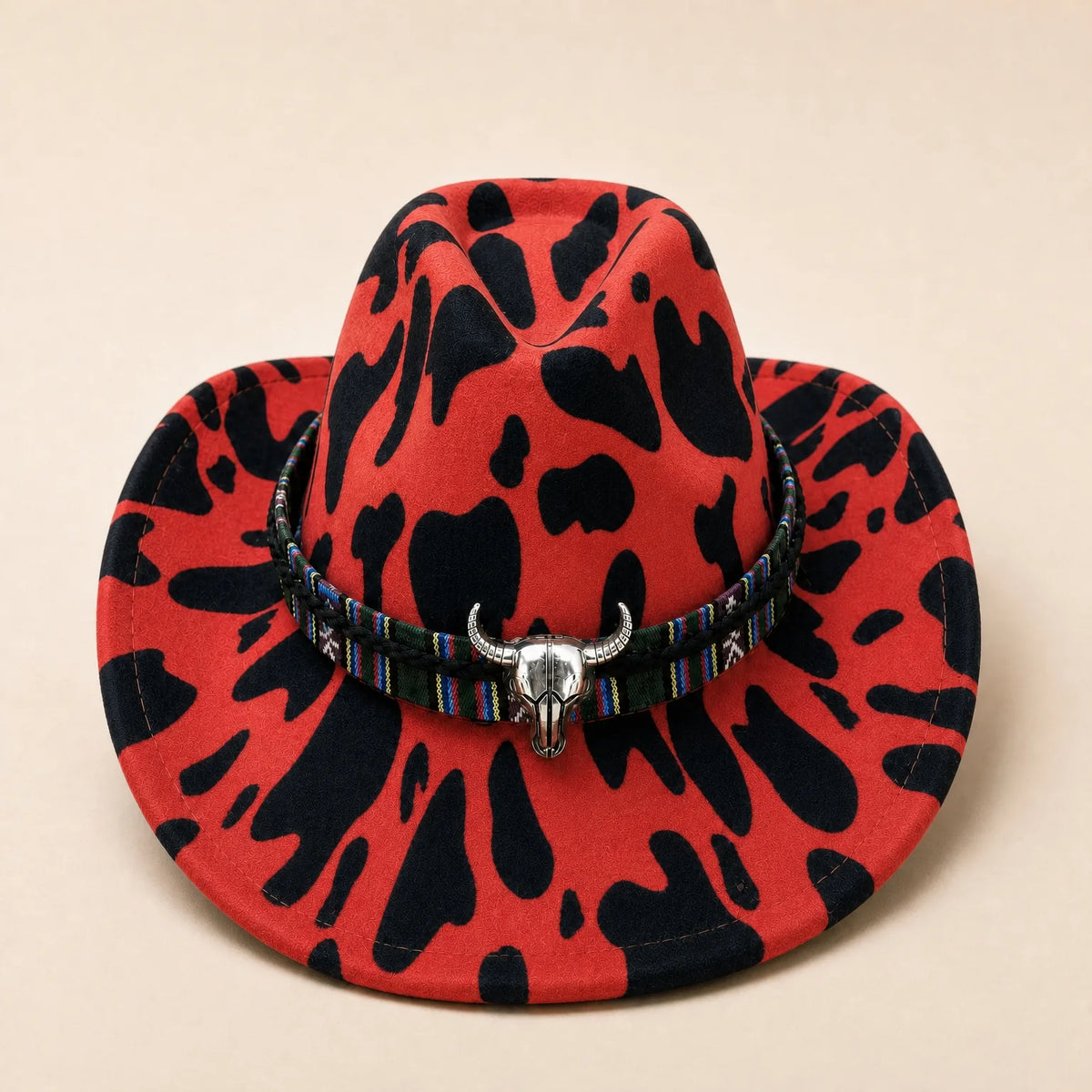 Chapeau de Cowboy en Feutre — coloris rouge