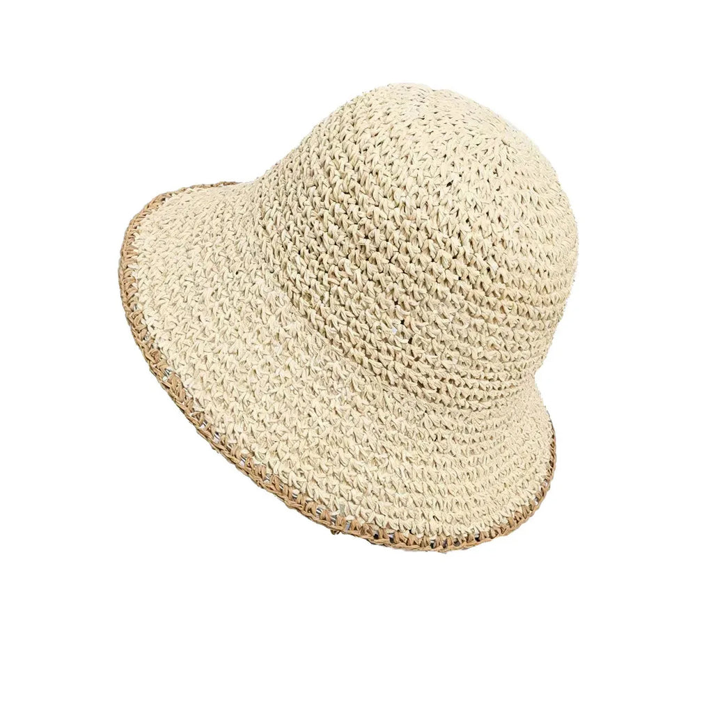 Chapeau de paille Arrondi — coloris beige