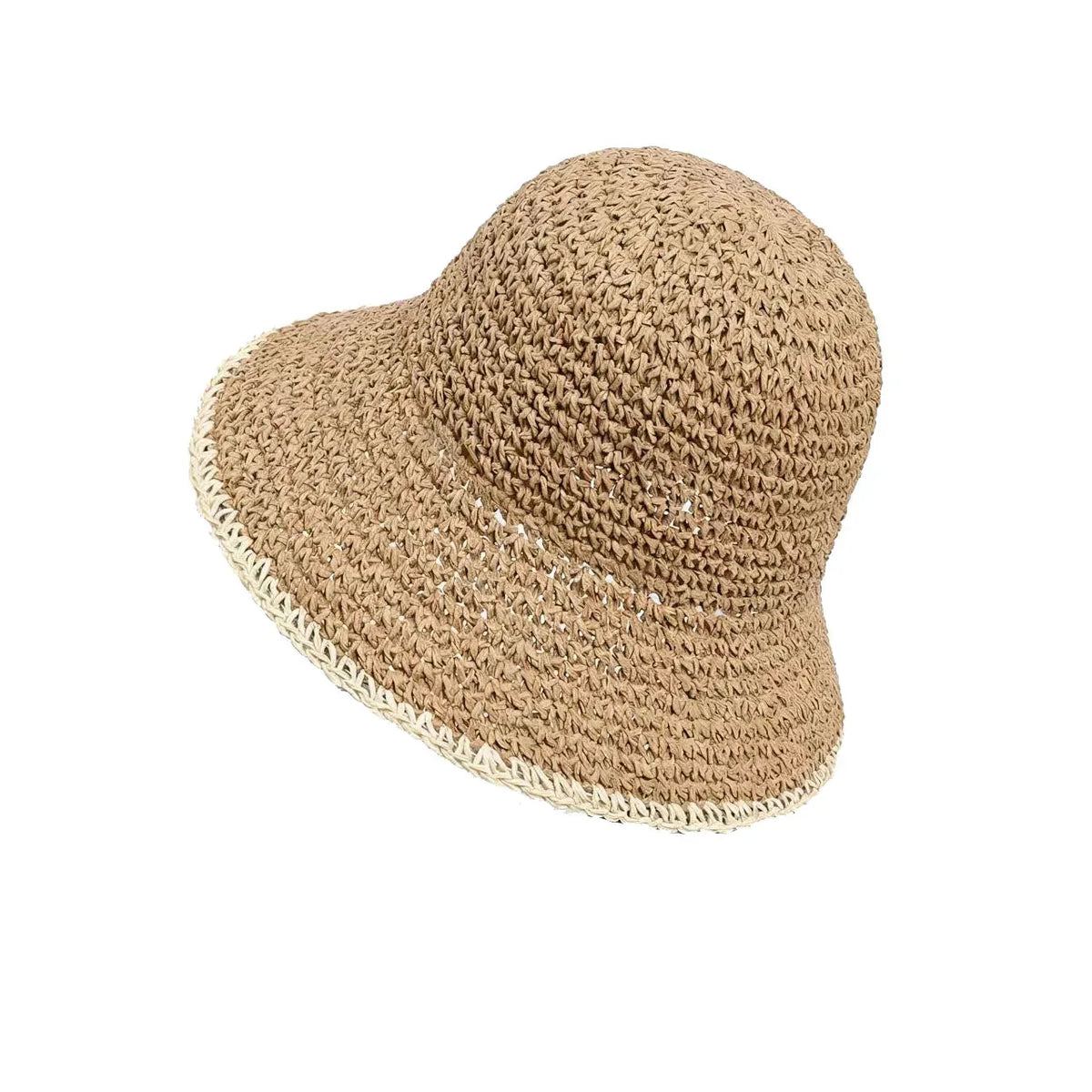 Chapeau de paille Arrondi — coloris kaki