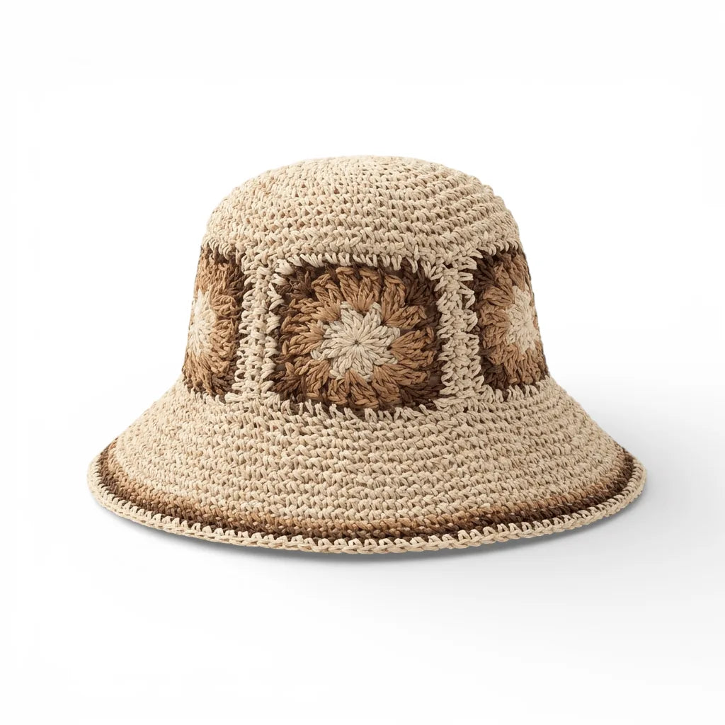 Chapeau de paille Bob — coloris beige