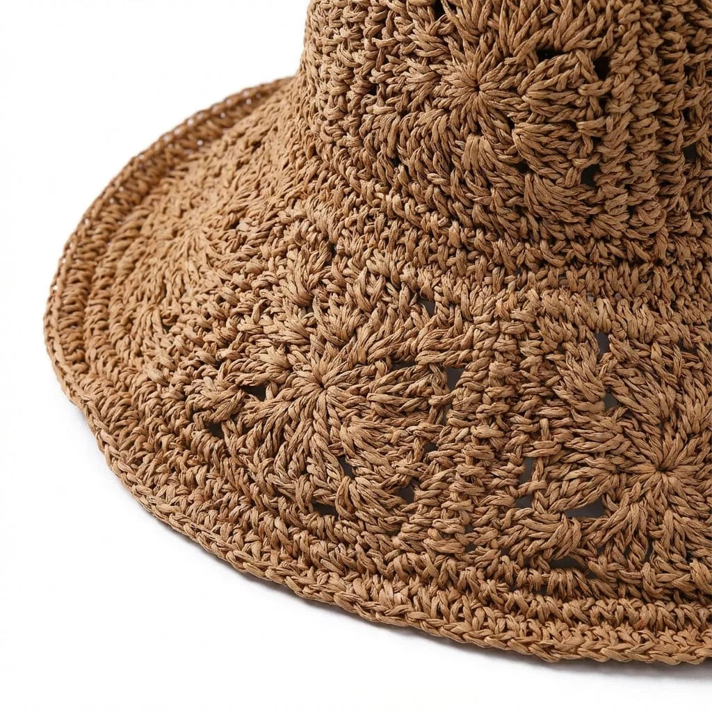 Chapeau de paille Bob Classique, vue de trois-quarts