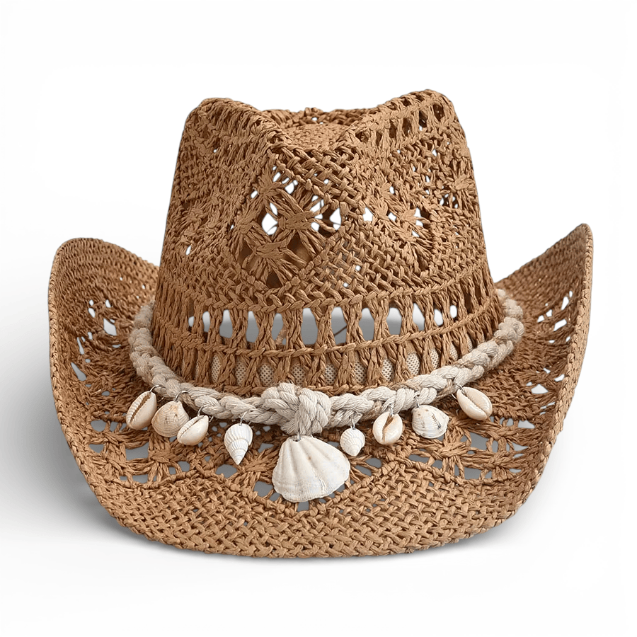 Chapeau de paille Coquillage