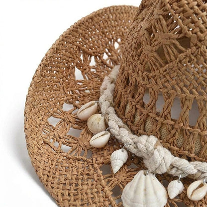 Chapeau de paille Coquillage