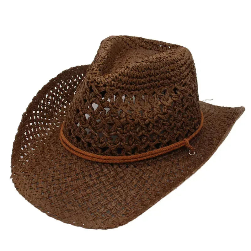 Chapeau de paille Cowboy Femme, de dos