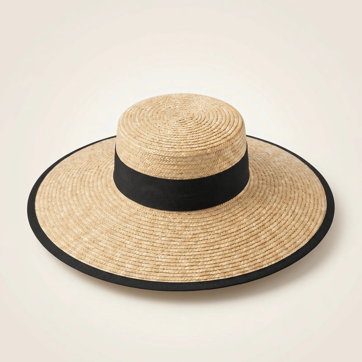 Chapeau de paille Élégant Femme — coloris noir